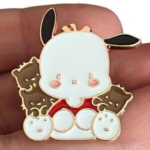 Kawaii Pooch and Chibi Bears Enamel Pin